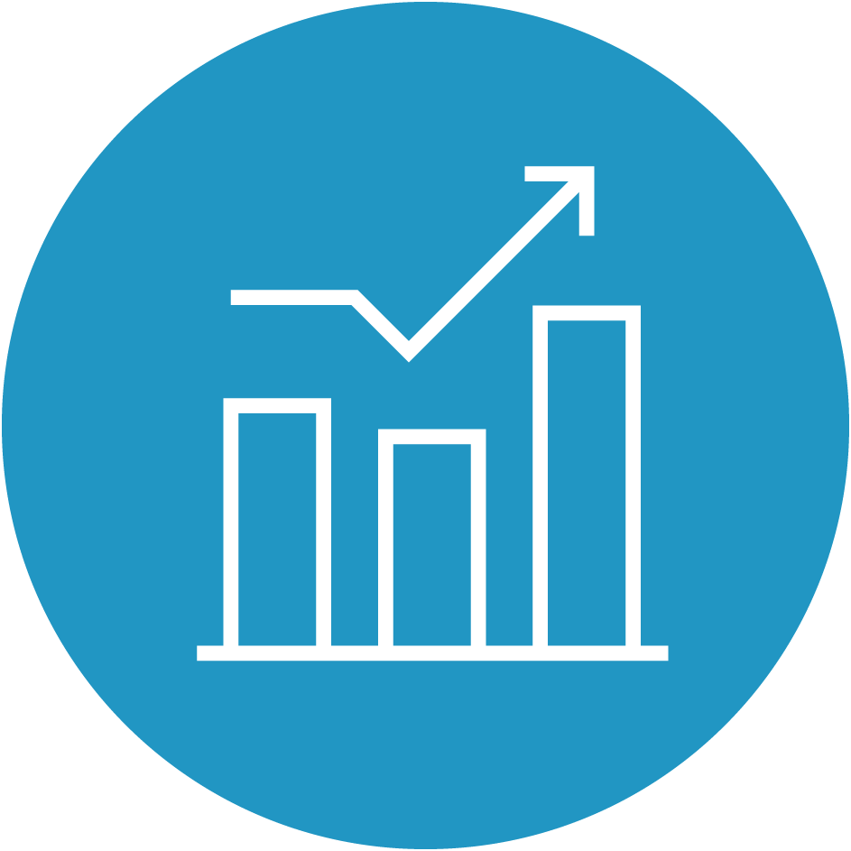 Investment Growth - Blue Icon